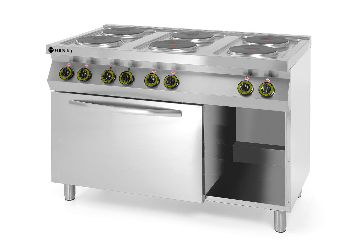 Electric cooker Kitchen Line 6 plate with convection electric oven GN 1 1 HENDI Kitchen Line 400V 18600W 1200x700x H 900mm