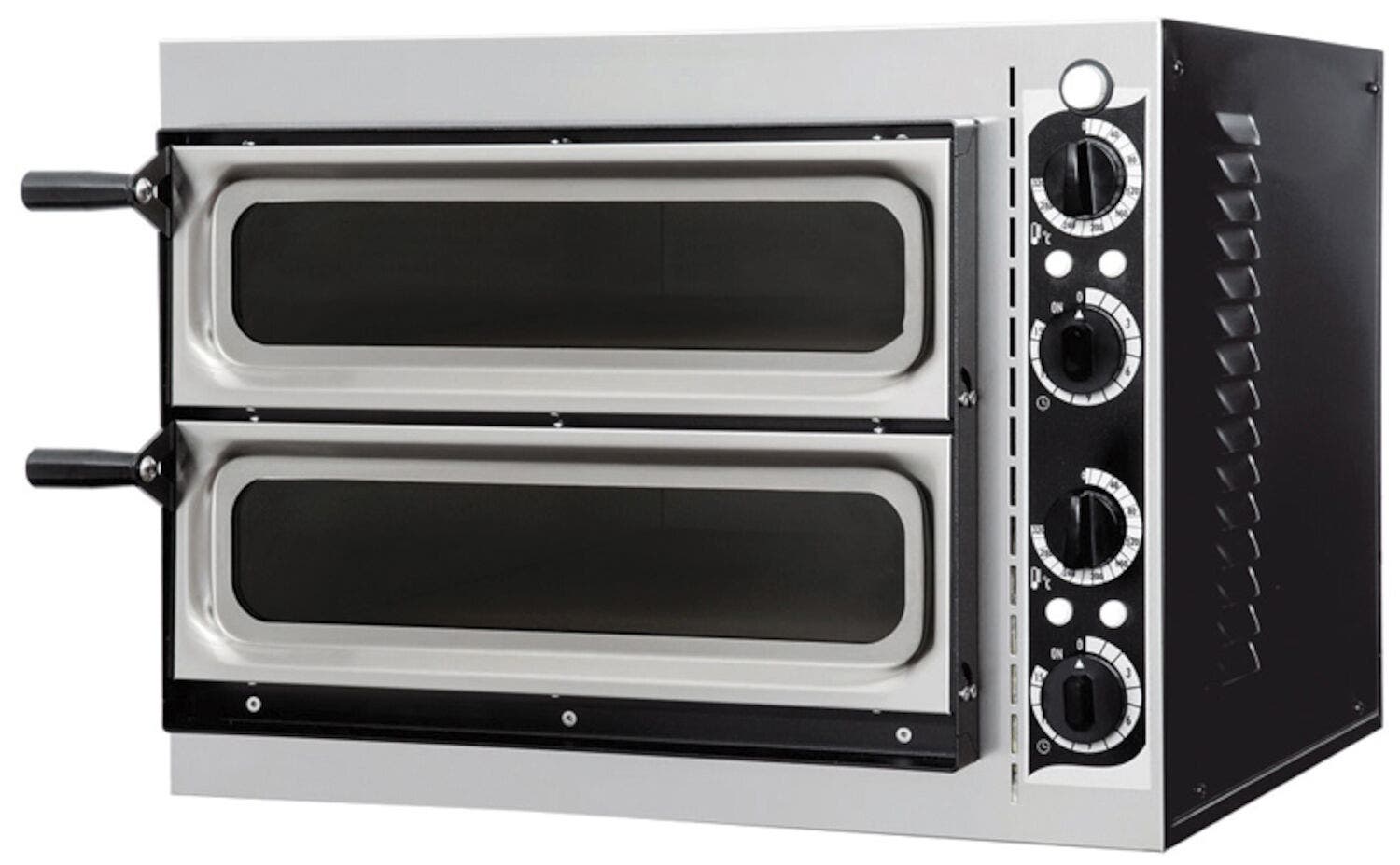 Pizza oven basic 2 40 vetro Prismafood 230V 2400W 567x428x H 428mm English